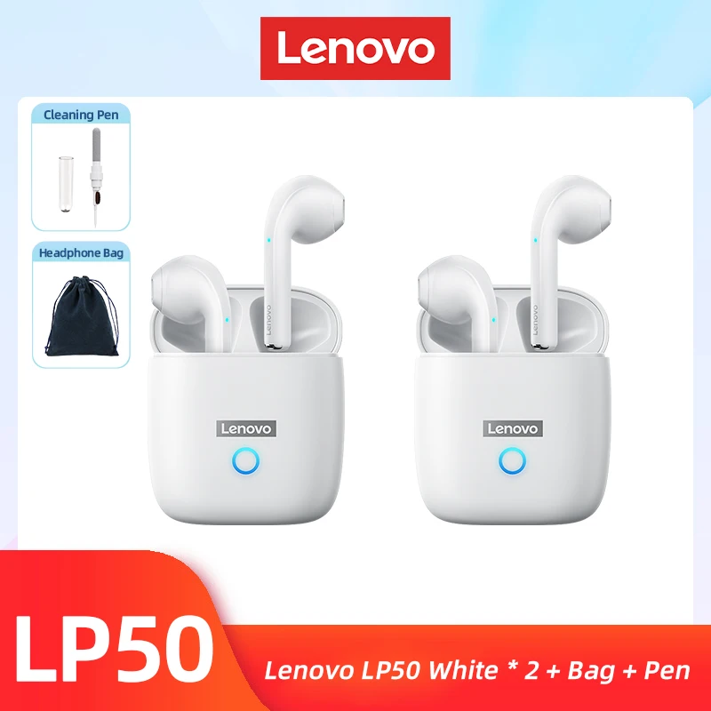     LP50 TWS Wireless Earphone Bluetooth 5.0 Dual Stereo Noise Reduction Bass To - £49.13 GBP