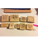  Stamping Up! + 9 Wood Craft Stamps Variety Lot #2 SKU 035-051 - £7.69 GBP