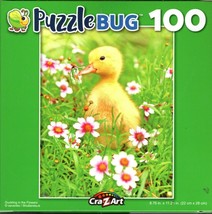 Duckling in the Flowers - 100 Piece Jigsaw Puzzle - $9.89