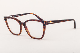 Tom Ford 5641 054 Red Havana Eyeglasses 2 Clips (Havana Brown Grad &amp; Bla... - $474.05