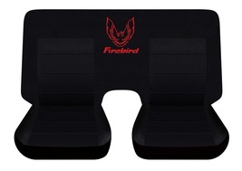 Rear seat covers only Fits 1967-2002 Pontiac Firebird  solid black with design - £58.53 GBP
