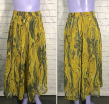 Vintage Up To You Psychedelic Womens Lined BOHO Long Button  S/M Skirt - £18.95 GBP
