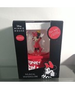 NIB Disney Minnie Mouse Red Musical Water Globe Celebrate Graduation Con... - $38.36 CAD