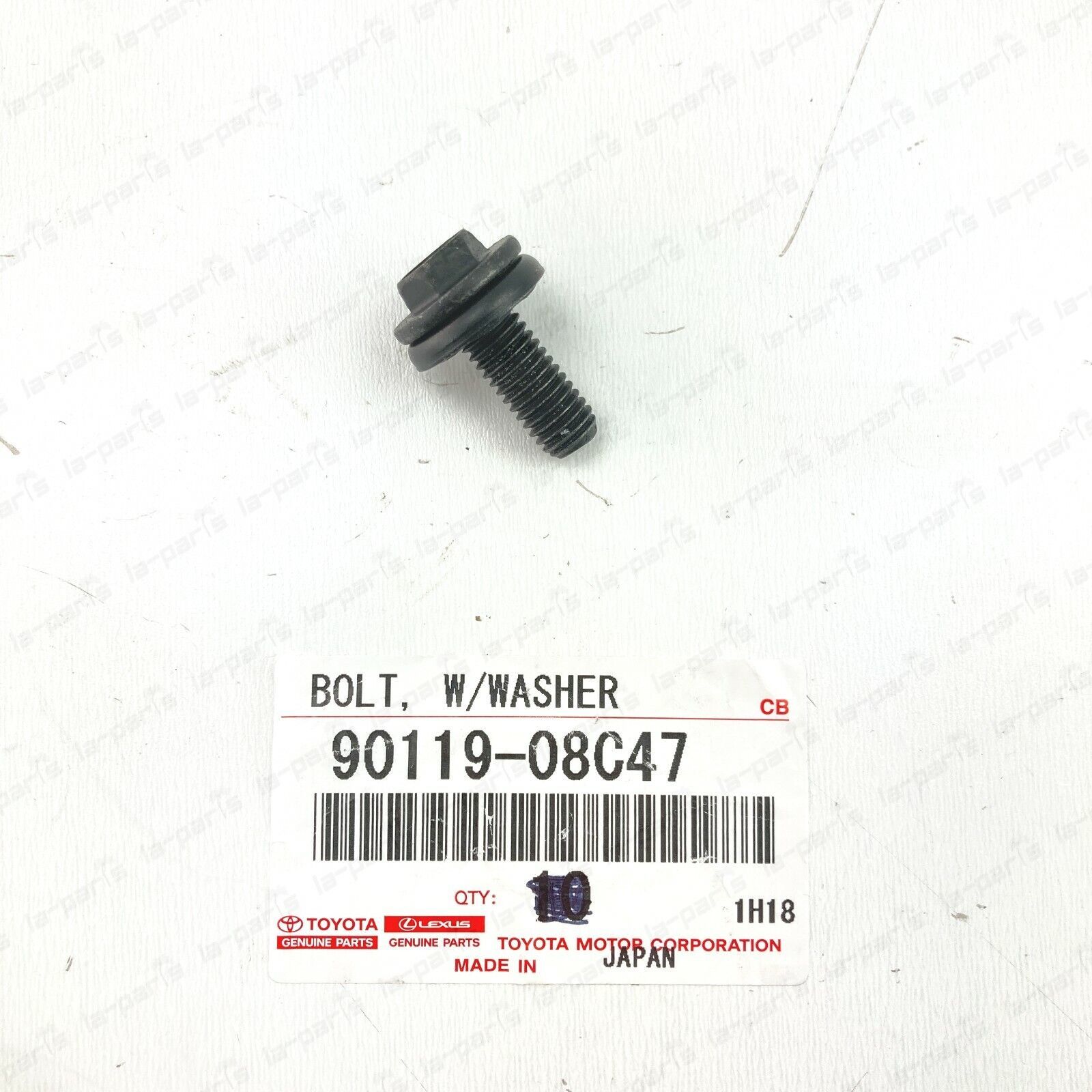 NEW GENUINE TOYOTA ROOF RACK BRACKET BOLT W/WASHER 90119-08C47 - $9.00