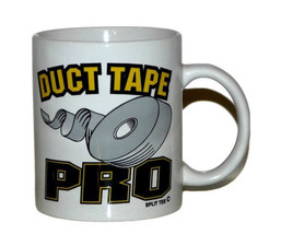 Duct Tape Pro Split Tee Coffee Mug Cup Funny Redneck Fixer Upper Profess... - £14.97 GBP