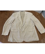 Lands End Sport Coat Men&#39;s 47 Beige Silk Polyester Unstructured Blazer 2... - £25.35 GBP