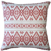 Malmo Red Diamond Throw Pillow 17x17, Complete with Pillow Insert - £24.83 GBP