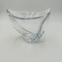  French Crystal Art Glass Twist Vase 6in H Marked Vintage Clear Decor Ho... - $85.50