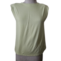 Tahari Tee Lime Green Shoulder Pad Tee Shirt Size XS - £19.39 GBP