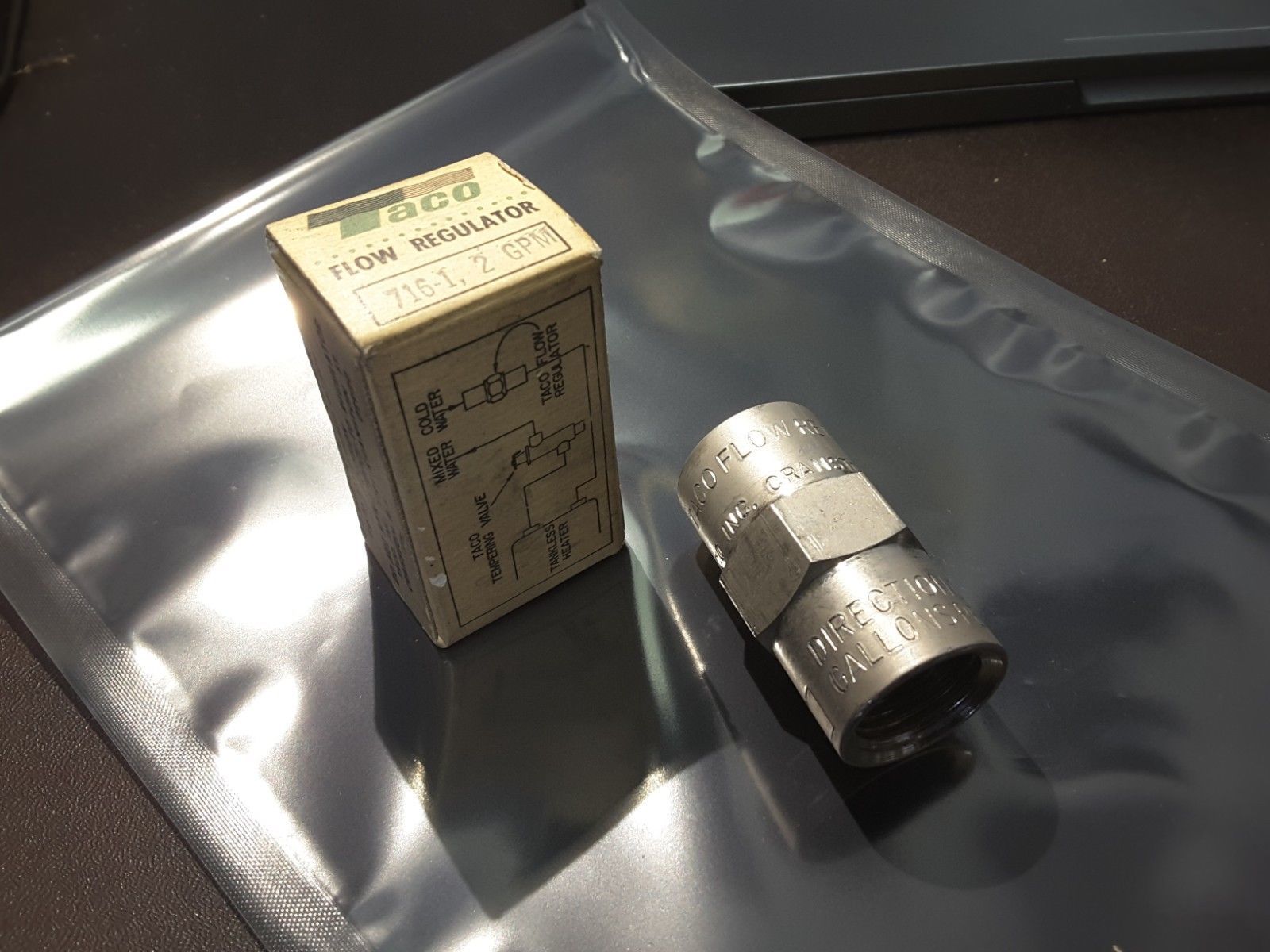 TACO  FLOW REGULATOR 716-1 2 GPM. NEW NIB VERY RARE $78 - $76.01