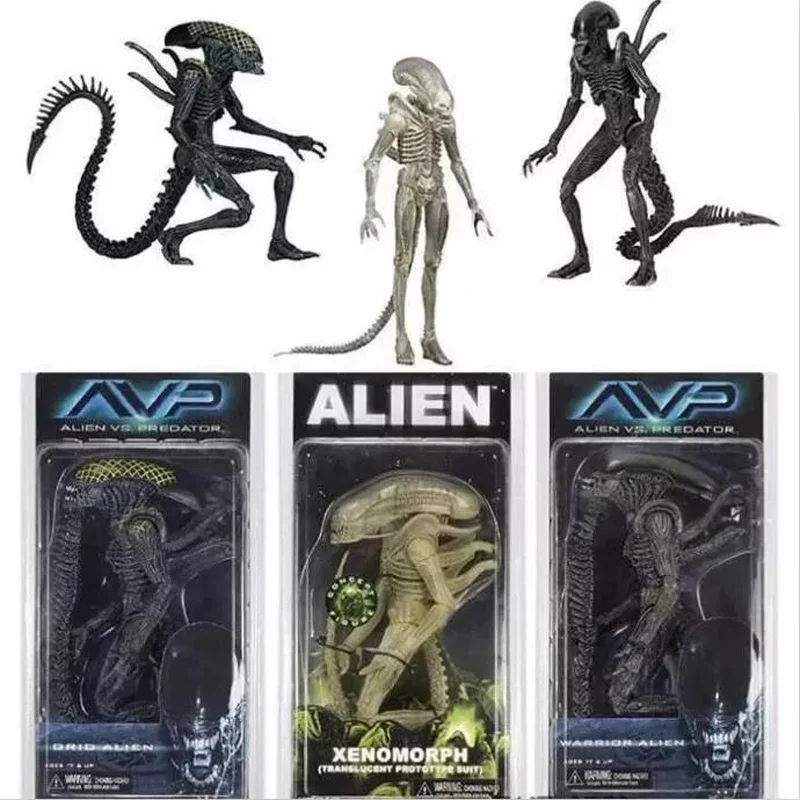 NECA Aliens vs Predator Grid Alien Xenomorph Translucent Prototype Suit Warrior - £22.34 GBP+