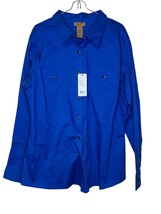 Wragler Women&#39;s Shirts Long Sleeve Button Down Pearl Snap  Royal Blue Sz. XL NWT - £22.95 GBP