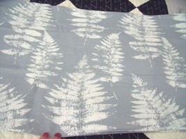 New Blue Fern Leaves Valance Curtain 54&quot; X 14&quot; Lindy Mineral Cream Design - £15.79 GBP