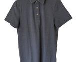 Taylor Stitch Polo Shirt Men Size 38 Gray Blue Striped Short Sleeve Cott... - $31.78