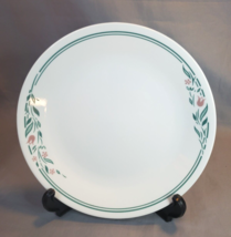 Corelle Rosemarie 8-1/2 in.  Luncheon Plate Teal Green Floral Pink Tulip SINGLE - £11.93 GBP