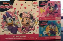 Disney Junior Minnie Mouse &amp; Daisy Duck Jigsaw Puzzle 3ft Floor 46 Pc. - £19.37 GBP