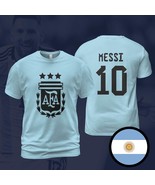 Argentina Messi Three-Time Champions 3 Stars FIFA World Cup 2022 Blue T-... - $41.01 CAD+