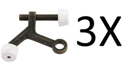 3X Stanley 57-1035 (DP57-1035) Hinge Pin Doorstops In Antique Brass - $143.88 MXN