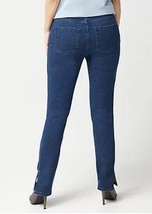 Lisa Rinna Full-Length Dark wash Jeans with Side Slits  Reg14 New A351377 - £19.41 GBP