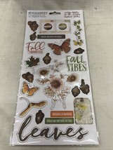49 &amp; Market  NIP Vintage Artistry In The Leaves Chipboard Stickers 24 PCs Fall - £4.73 GBP