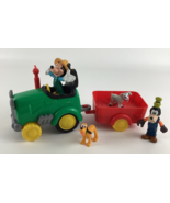 Disney Mickey Mouse Barnyard Fun Tractor Playset Wagon Figures Goofy Plu... - $605.56 MXN