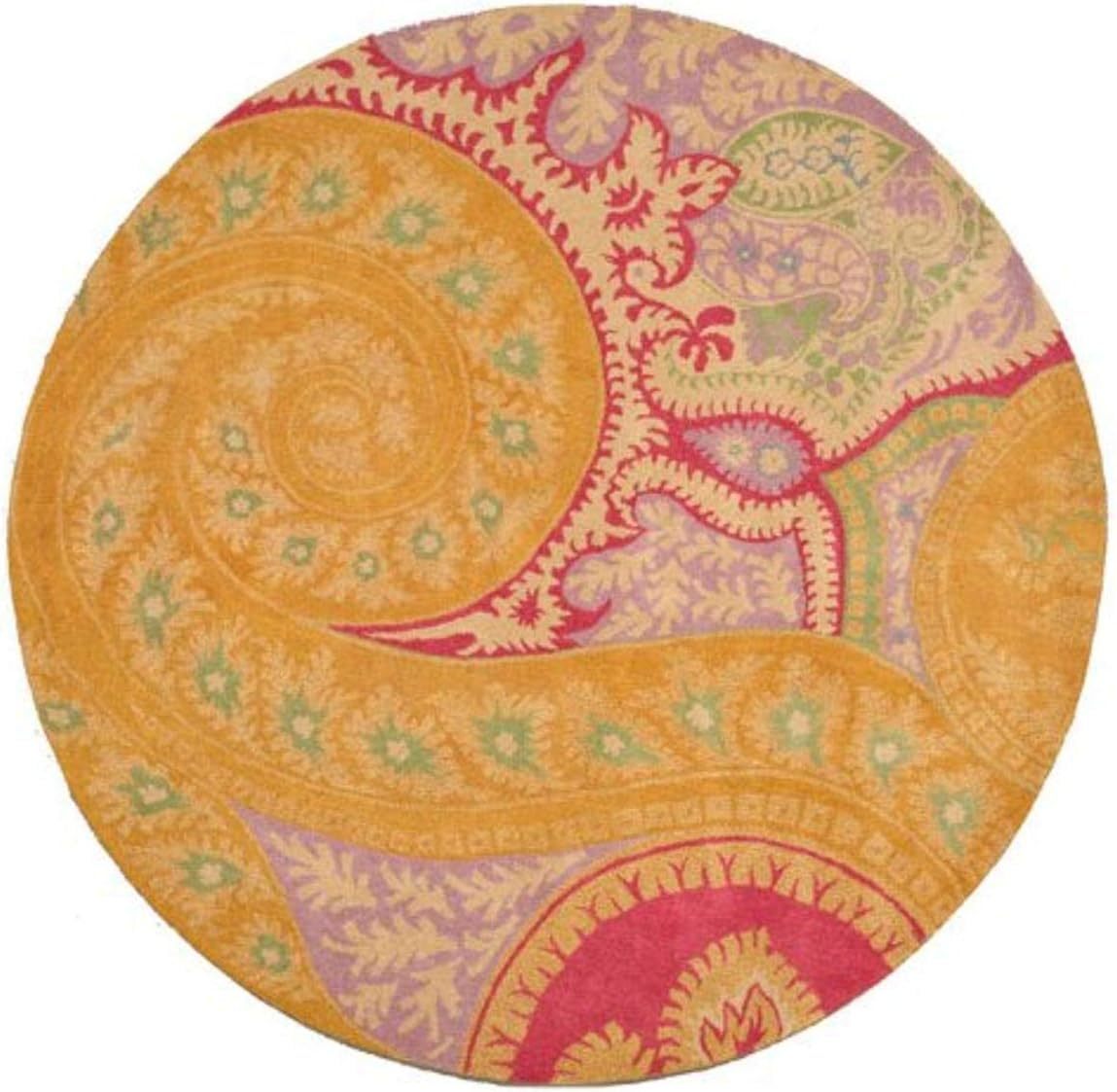EORC Round Rugs for Living Room & Home Décor  Non-Slip Hand-Tufted Wool Paisley - $142.05 - $676.15