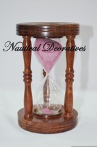 Solid Sheesham Wood Sand Timer Home Decor 6.5 Inch - £20.08 GBP