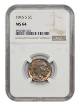 1916-S 5C NGC MS64 - £681.00 GBP
