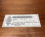 1909 Farmer&#39;s &amp; Merchant&#39;s Bank Check #20355 Continental National Bank  ... - $11.88