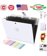 Lightweight Accordion File Folder with 5 Pockets - Ideal for Office and ... - $17.20 CAD