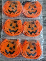 Vintage Halloween Jack O Lantern Mini Pumpkin Treat Bags Rare HTF NOS - £19.80 GBP