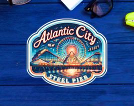 Atlantic City Sticker 3.5&quot; x 3&quot; New Jersey NJ Vinyl Indoor Outdoor Steel... - $5.44