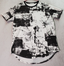 KLIEGOU Hip T Shirt Unisex Size Large Black White Tie Dye Short Sleeve Crew Neck - £13.98 GBP