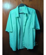 Vintage 70s Men&#39;s Short Sleeve Button-Up Shirt Sears Perma Prest XXL 18 ... - $17.81