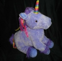 18" Big Geoffrey 2016 Toys R Us Purple Unicorn / Ribbon Stuffed Animal Plush Toy - £29.68 GBP