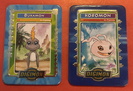 Lot Of 2 Vintage 2000 Taco Bell Toy Metal Tin Collectible Digimon Trading Cards - £8.74 GBP