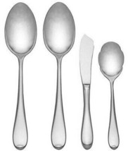 Gorham Studio Frosted 4 Piece Serving Set 18/8 Stainless Flatware New - £27.89 GBP