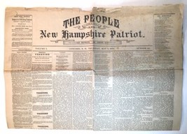 The People And New Hampshire Patriot Newspaper Concord NH May 1, 1879 - £15.98 GBP