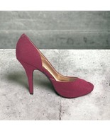 Jessica Simpson Women Shoes Pumps Fuchsia Snakeskin Fabric Peep Toe Heel... - £15.57 GBP