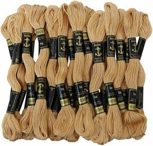 Anchor Threads Cross Stitch Sewing Stranded Cotton Thread Hand Embroidery Beige - £9.67 GBP