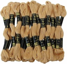 Anchor Threads Cross Stitch Sewing Stranded Cotton Thread Hand Embroidery Beige - £9.72 GBP