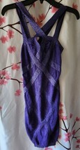 NWOT Wow Couture Purple Shimmering Sparkle Crisscross Bandage Dress Size Small - $70.00