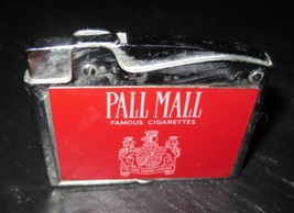 Vintage Pall Mall Famous Cigarettes Continental Flat Automatic Petrol Lighter - £15.97 GBP