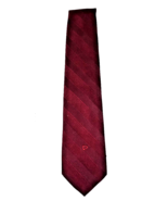 Pierre Cardin Men&#39;s Silk Neck Tie Solid Red Stripes - $20.51 CAD