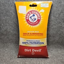 Type D Dirt Devil Vacuum Cleaner Bags Arm &amp; Hammer Odor Eliminating NIB ... - £5.92 GBP