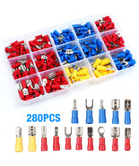 280Pcs Assorted Crimp Spade Terminal Insulated Electrical Wire Connector... - £15.72 GBP