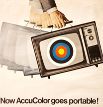 1971 RCA AccuColor Portable TV Advertisement Television Vintage Electron... - $24.41 CAD