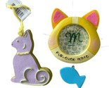 Cat Cookie and Photo Frame Christmas Ornament set NWT - $13.53