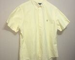 Ralph Lauren Mens Shirt ClaSsic Fit Button Down Short SLV Shirt YELLOW S... - $39.20