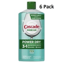 Cascade Power Dry Dishwasher Rinse Aid,16 Fl Oz - 6 Pack - £43.57 GBP